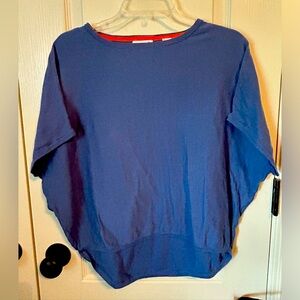 April Morin Anthropologie Dolman sleeve box top blue M